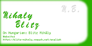 mihaly blitz business card