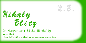 mihaly blitz business card